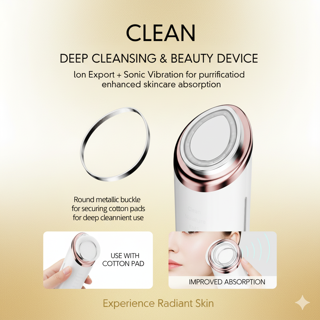 Eye Lifting And Tightening Beauty Instrument with deep cleansing and sonic vibration for radiant skin absorption.